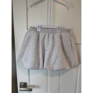 OFFLINE by Aerie Women Gray Bubble Skort Fleece Mini Skirt Shorts Medium NWT